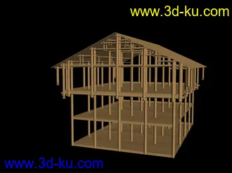 3D打印模型穿斗式古建雏模的图片