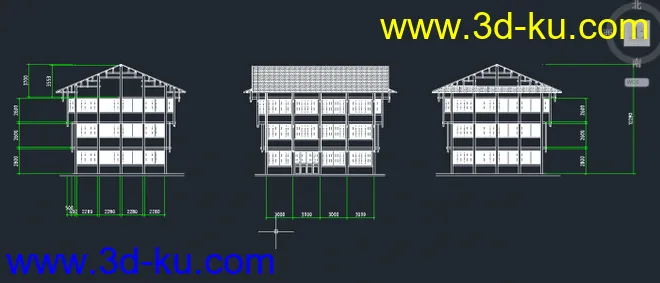 穿斗式古建雏模模型的图片2