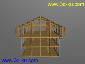 3D打印模型穿斗式古建雏模的图片