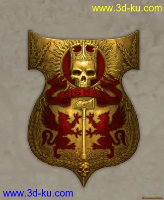 3D打印模型一块盾牌(自己做的)的图片