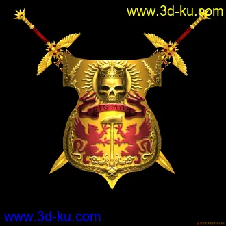 3D打印模型一块盾牌(自己做的)的图片