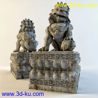 3D打印模型石狮子的图片