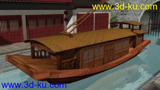 明清运河运输木船模型的图片1