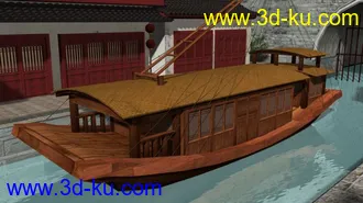 3D打印模型明清运河运输木船的图片