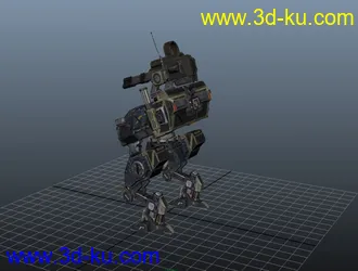 机械装甲人物模型带贴图的图片