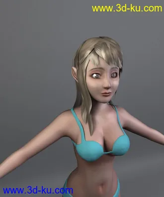 3D打印模型清凉妹子一枚，求抱走的图片