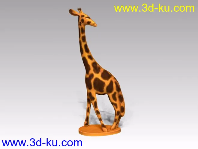 长颈鹿雕塑模型的图片1