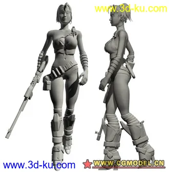 3D打印模型女人，素模的图片