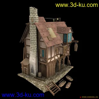 3D打印模型(原创)小木屋的图片