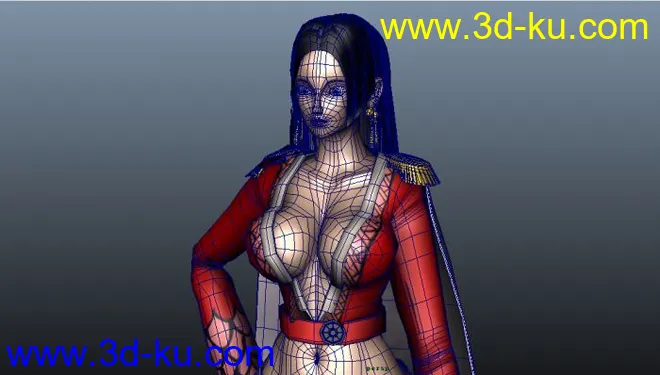 海贼王女帝 汉库克（maya贴图齐全）模型的图片2
