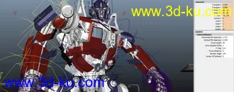 3D打印模型擎天柱，变形动画（maya T贴图齐全）的图片