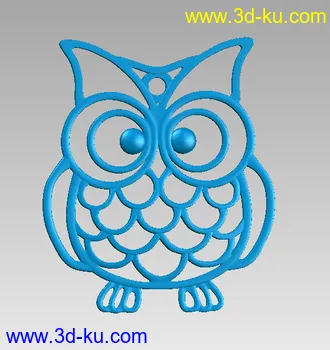 3D打印模型猫头鹰挂钩的图片