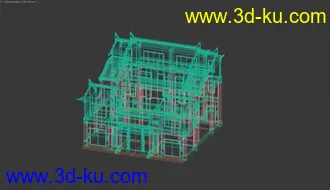 3D打印模型现代古建商业单体建筑的图片
