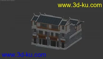 3D打印模型现代古建商业单体建筑的图片