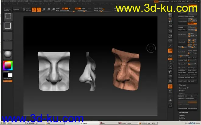 ZBrush人物鼻子雕刻模型的图片2