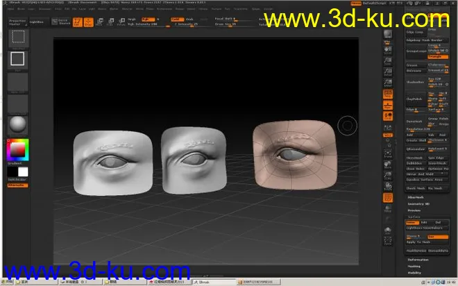 ZBrush眼睛雕刻模型的图片2