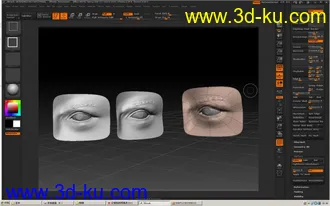 ZBrush眼睛雕刻模型的图片