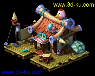 3D打印模型Q版厢房的图片
