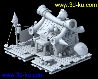 3D打印模型Q版厢房的图片