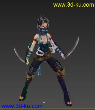 3D打印模型斗战神-龙女-灵猴-绑定-Tpose的图片