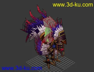 3D打印模型出售一个高质量的陆行鸟坐骑，带PS源文件盒骨骼绑定文件，只要15RMB哦的图片