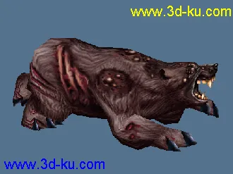 3D打印模型魔獸動物.虎.熊 max文件 全套動作的图片