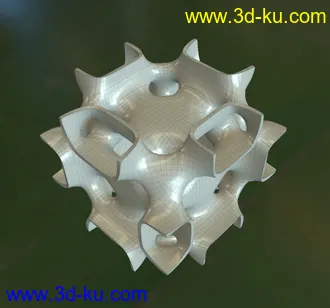 3D打印模型空间方块对称体的图片