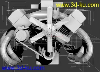 3D打印模型3D发动机下载的图片