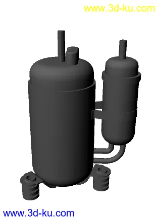空压机模型，有内部零件，格式OBJ的图片