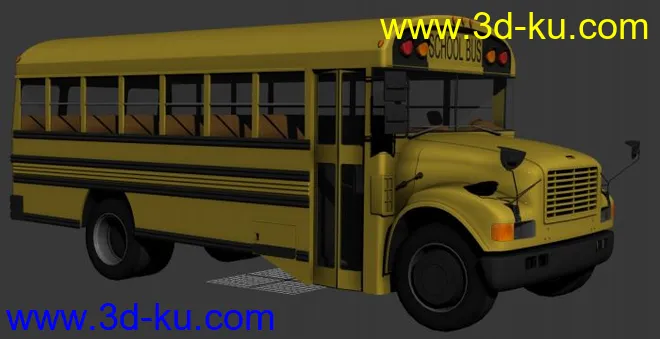 3D学校校车下载模型的图片3