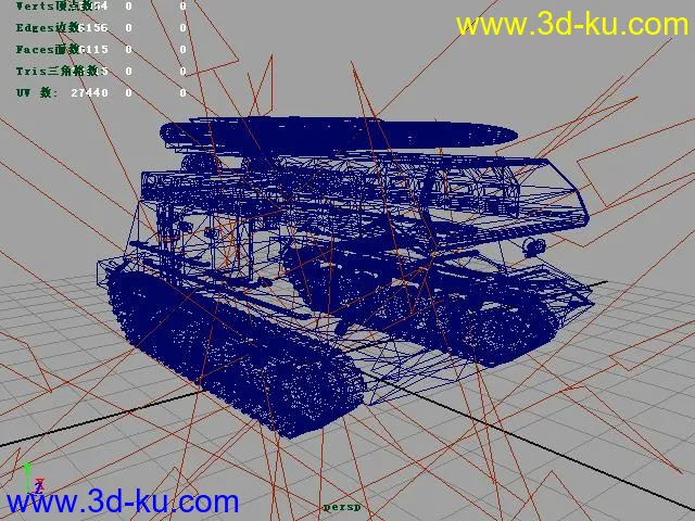 山毛榉导弹发射车maya模型的图片1