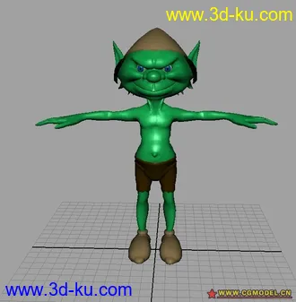 3D打印模型小哥布林 有骨骼的图片