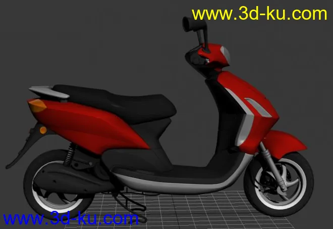 普通的摩托车3D模型的图片5