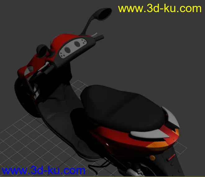 普通的摩托车3D模型的图片7