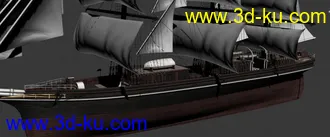 3D帆船模型下载的图片
