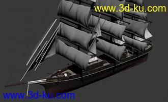 3D帆船模型下载的图片