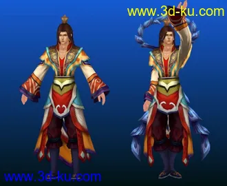 3D打印模型风灵男带动作呈法师帖图的图片