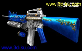 3D打印模型《特种部队》 【圣痕】 M16A2_GL榴弹枪的图片