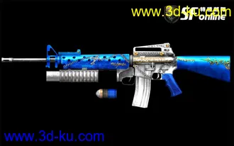 3D打印模型《特种部队》 【圣痕】 M16A2_GL榴弹枪的图片