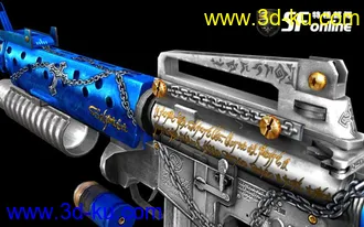 3D打印模型《特种部队》 【圣痕】 M16A2_GL榴弹枪的图片