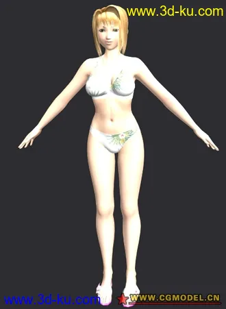 3D打印模型水泳少女的图片