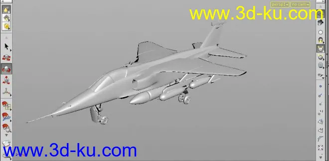 带导弹的战斗机的模型(带贴图),内含多种格式的图片1