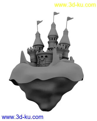 3D打印模型Q版空中城堡的图片