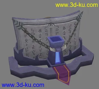 3D打印模型魔法石书雕塑的图片