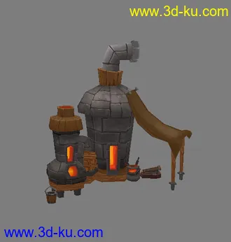 3D打印模型小火炉的图片