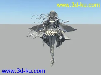 【超精细女神模型2人】maya素模美女2人细节丰富，布线均匀！！适合材质、棒骨、动...的图片