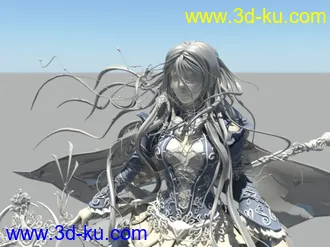 【超精细女神模型2人】maya素模美女2人细节丰富，布线均匀！！适合材质、棒骨、动...的图片