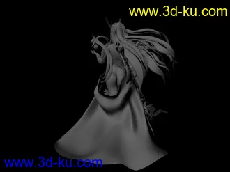 【超精细女神模型2人】maya素模美女2人细节丰富，布线均匀！！适合材质、棒骨、动...的图片