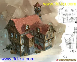 3D打印模型场景的图片