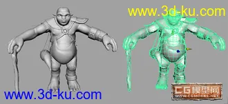一个兽人模型，做的很精细的，分享一下（maya6.0）的图片